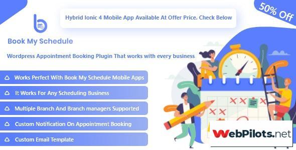 bookmyschedule v1 0 appointment booking and scheduling wordpress plugin with mobile apps 5f787638bcfdb