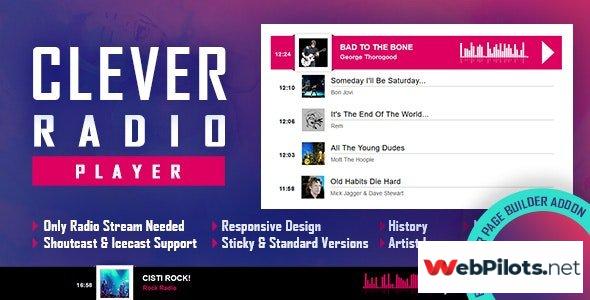 clever v1 0 0 html5 radio player with history shoutcast and icecast elementor widget addon 5f785cdd97fae