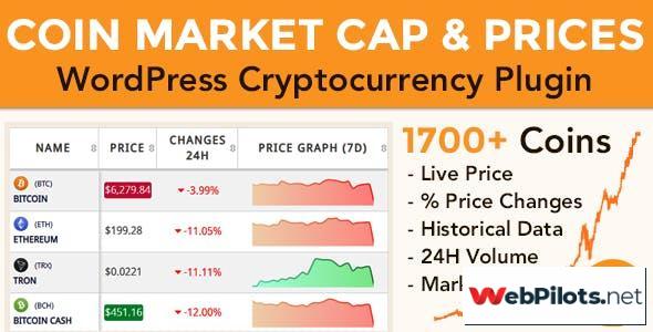 coin market cap prices v3 67 wordpress cryptocurrency plugin 5f786de54a660