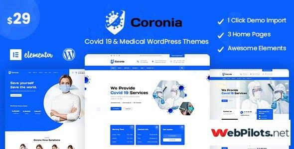 coronia v1 0 0 covid 19 medical wordpress themes 5f7847750de85