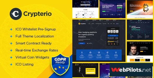 crypterio v2 3 4 ico and cryptocurrency wordpress theme 5f786fe11bc09