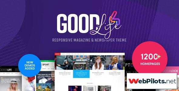 goodlife v4 1 7 1 responsive magazine theme nulled 5f7874530bd80