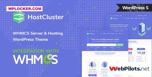 hostcluster v1 9 whmcs server hosting wordpress theme rtl 5f78595b0edb0