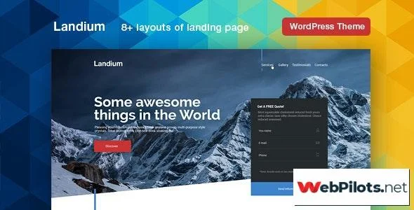 landium v2 2 3 wordpress app landing page 5f7872c51f81b
