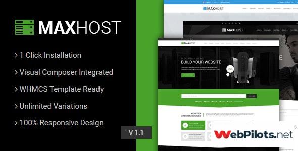maxhost v5 1 web hosting whmcs and corporate business wordpress theme with woocommerce 5f78595f6ba1c