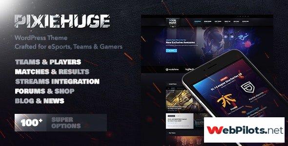 pixiehuge v1 1 7 esports gaming theme for clans organizations 5f784a4587306