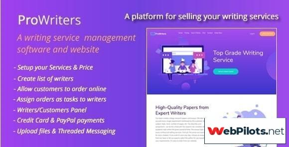 prowriters v sell writing services online php script f