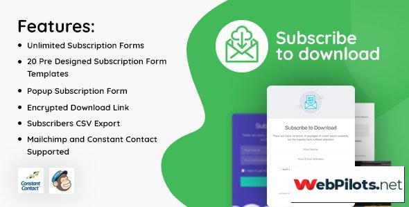 subscribe to download v1 1 1 an advanced subscription plugin for wordpress 5f7863e0e2603