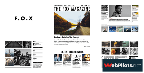 the fox v4 3 0 minimal blog magazine theme for creators 5f78682faba7c