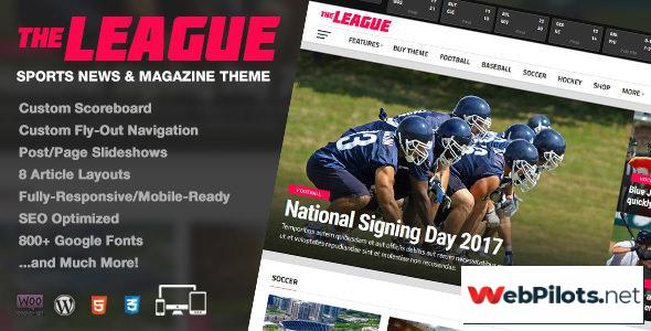 the league v4 1 0 sports news magazine wordpress theme 5f78730235584