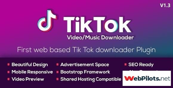 tiktok video and music downloader with no watermark v nulled script fbcc