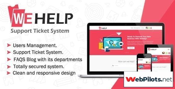 wehelp v ticket support system codecanyon script fc