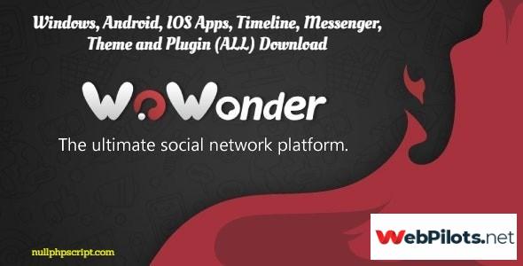 wowonder v all messenger timeline themes plugins nulled fbffb