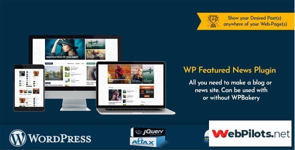 wp featured news pro v1 2 custom posts listing plugin 5f786992d58eb