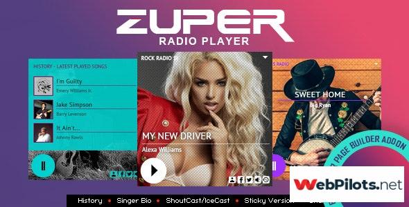 zuper v1 0 shoutcast and icecast radio player with history elementor widget addon 5f785af7a5e87