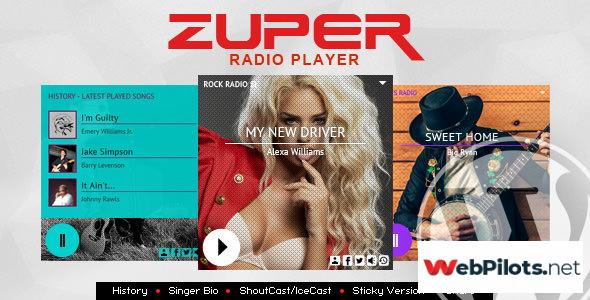 zuper v2 2 1 shoutcast and icecast radio player with history 5f7845595eb30