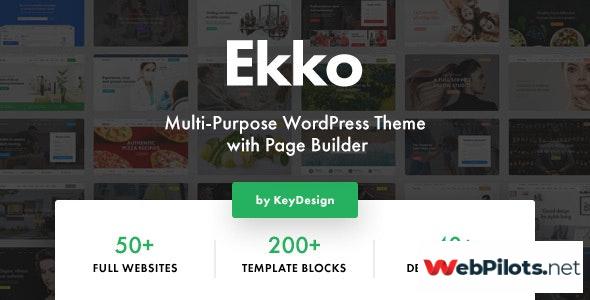 Ekko Multi Purpose WordPress Theme with Page Builder