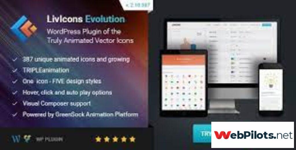 LivIcons Evolution for WordPress The Next Generation of the Truly Animated Vector Icons