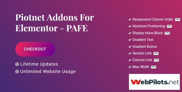 Piotnet Addons Pro For Elementor v6.4.25