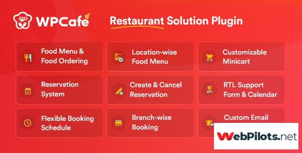 WP Cafe Restaurant Reservation Food Menu Food Ordering for WooCommerce