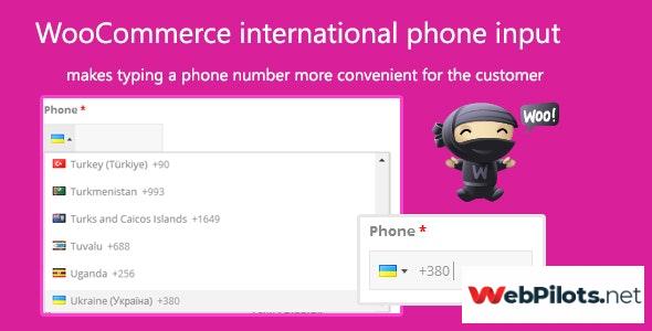 WooCommerce international phone input