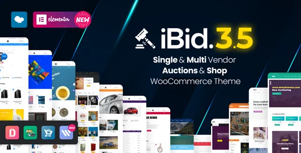 iBid Multi Vendor Auctions WooCommerce Theme