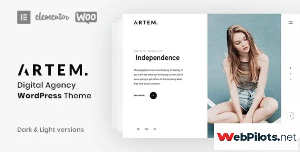 Artem v1.3.9 - Digital Agency WordPress Theme 9 Artem Digital Agency WordPress Theme