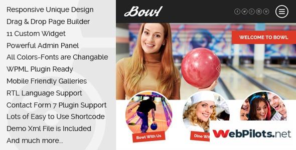 Bowl Responsive Bowling Center WordPress Theme