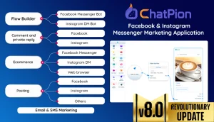 ChatPion Facebook Instagram Chatbot eCommerce SMS Email Social Media Marketing Platform SaaS