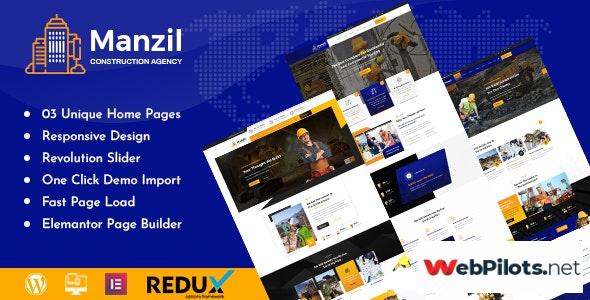 Manzil Construction and Building WordPress Theme
