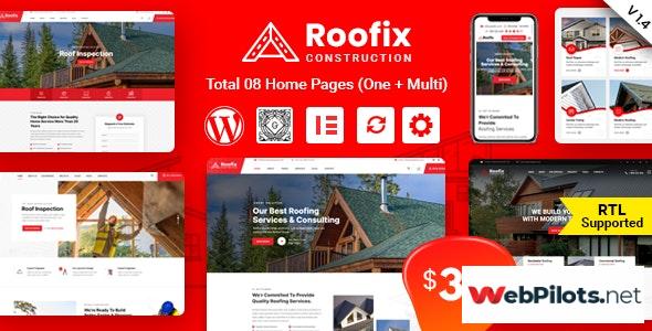 Roofix Roofing Services WordPress Theme