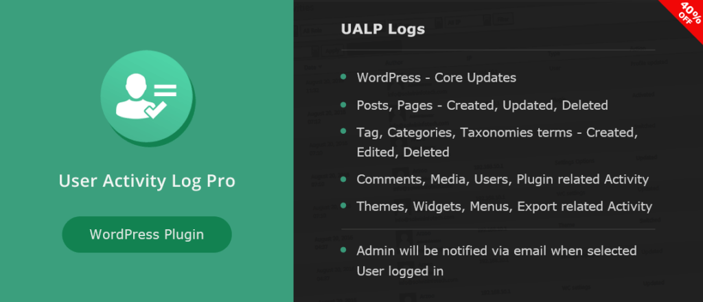 User Activity Log PRO for WordPress v2.1 5 User Activity Log PRO for WordPress