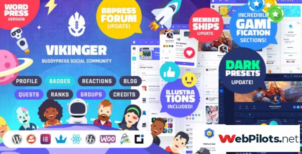 Vikinger v1.9.7 - BuddyPress and GamiPress Social Community 10 Vikinger BuddyPress and GamiPress Social Community