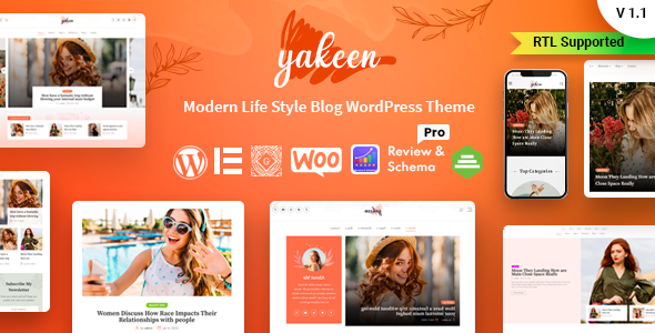Yakeen Lifestyle Blog WordPress Theme