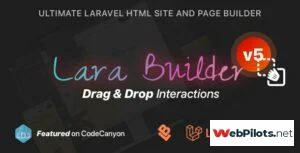 LaraBuilder Laravel DragDrop SaaS HTML site builder